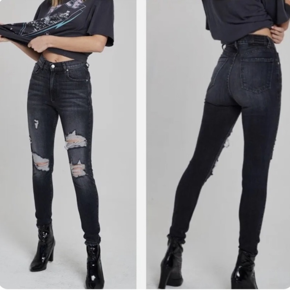 Revice Denim Black Distressed Jeans